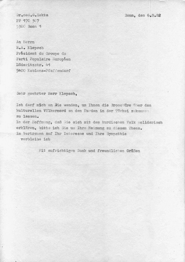 06-08-1982 - Herr E A Klepsch und Dr Yekta