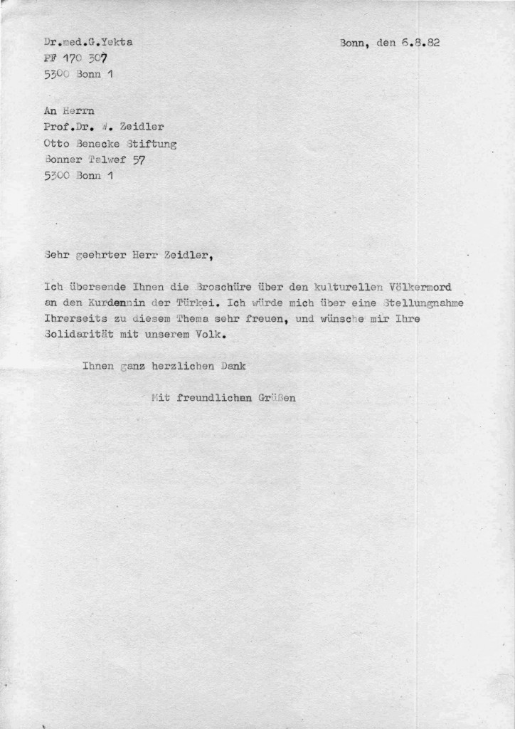 06-08-1982 - Prof W Zeidler ( Otto Benecke Stiftung ) und Dr Yekta