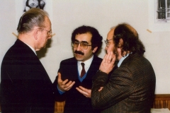 Hans Oskar Vetter, předseda odborové organizace SRN, YU, Klaus Thusing, poslanec Bundestagu za SPD, SRN, 1984